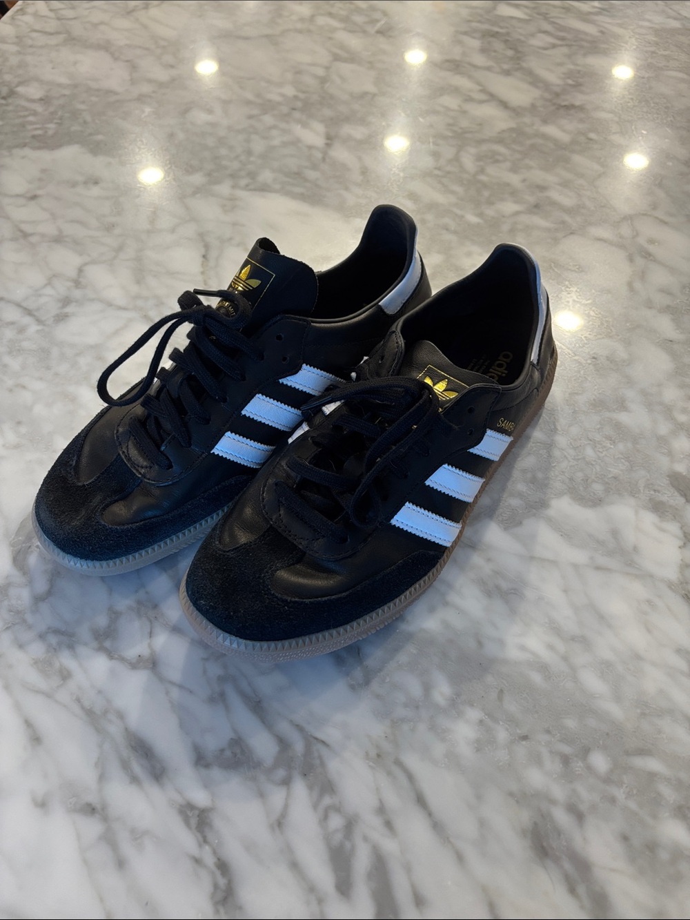 adidas Black White Samba Decon Sneakers, M9,W10